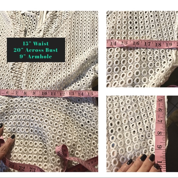 Keepsake The Label White Asymmetrical Eyelet Dress - Picture 7 of 8